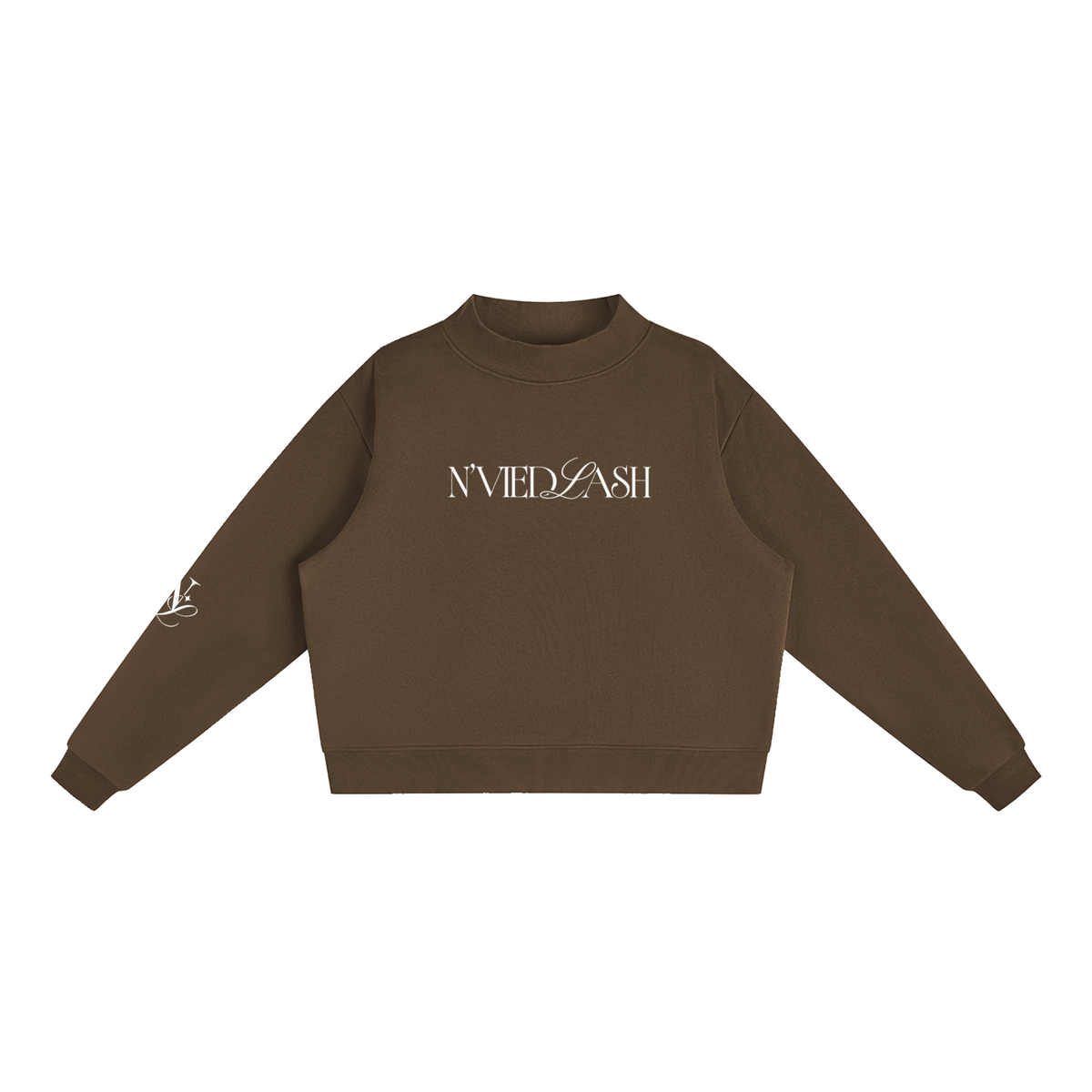 N'Vied Lash Essential Fleece Mock-Neck Crew Sweatshirt