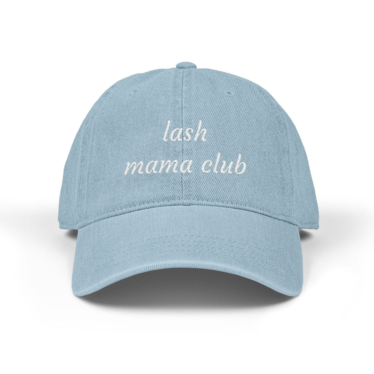 Lash Mama Club hat | Embroidered denim baseball cap