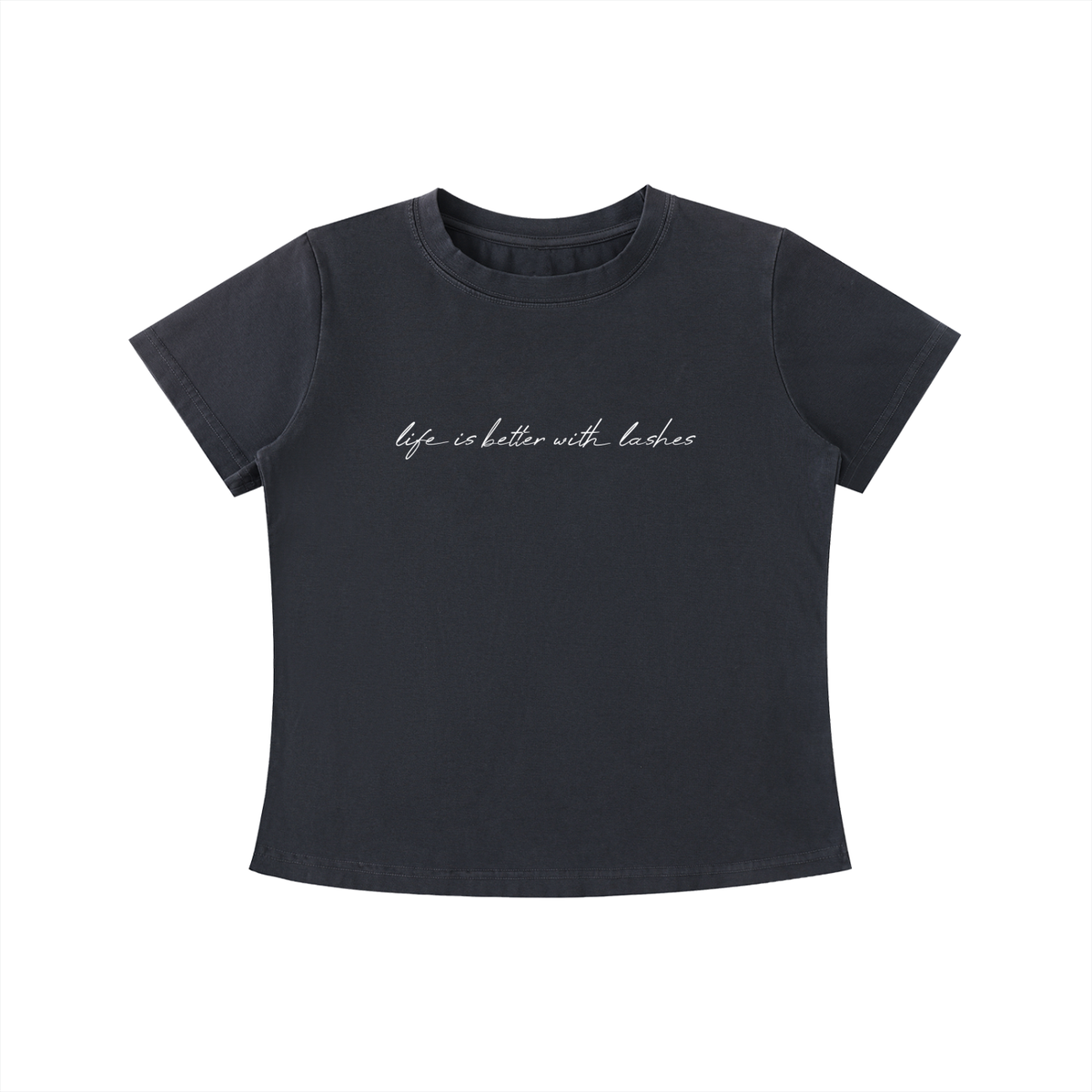 Life is better with lashes Vintage Wash Slim Fit T-shirt