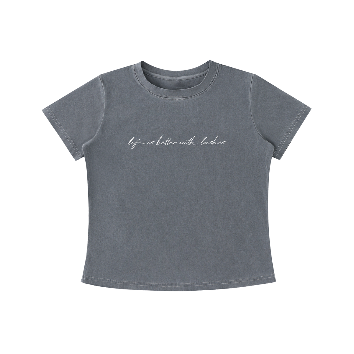 Life is better with lashes Vintage Wash Slim Fit T-shirt