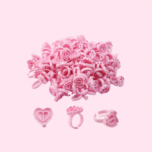 Heart glue rings-100 pcs