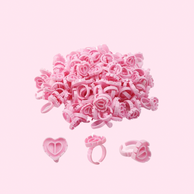 Heart glue rings-100 pcs