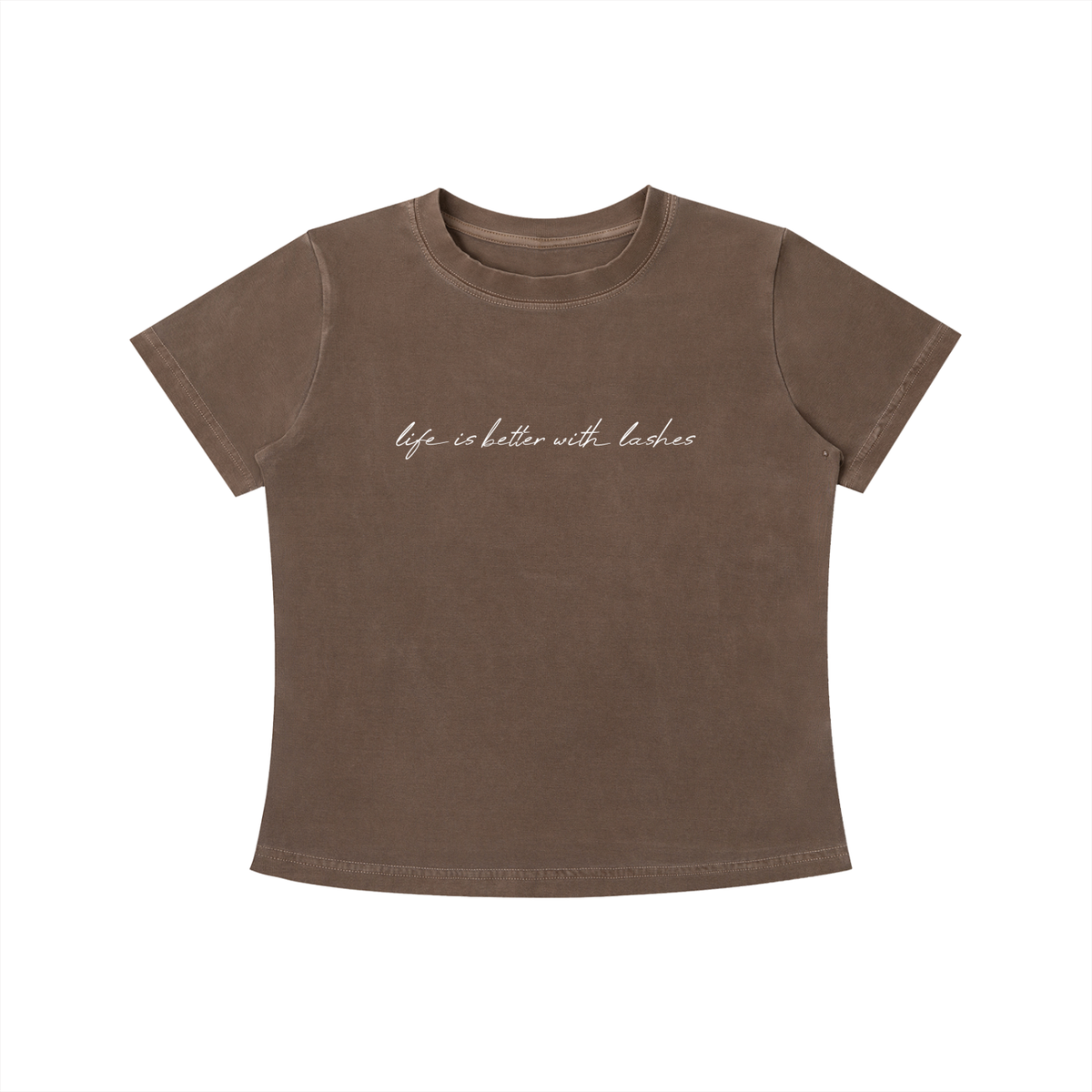 Life is better with lashes Vintage Wash Slim Fit T-shirt