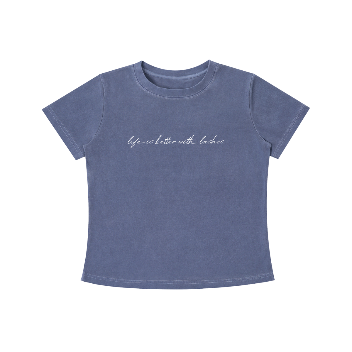 Life is better with lashes Vintage Wash Slim Fit T-shirt