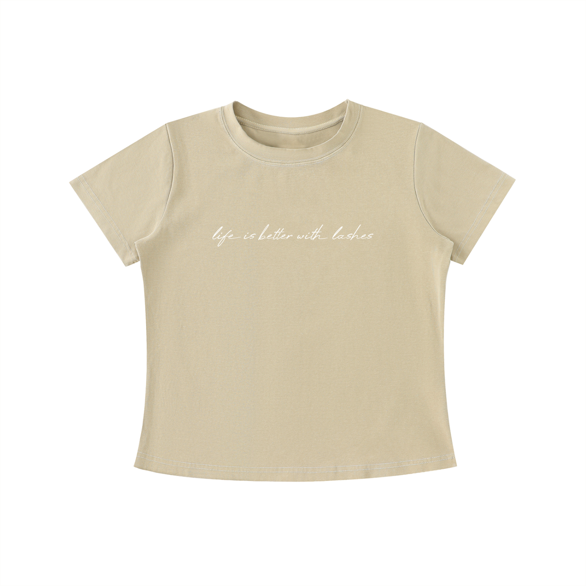 Life is better with lashes Vintage Wash Slim Fit T-shirt